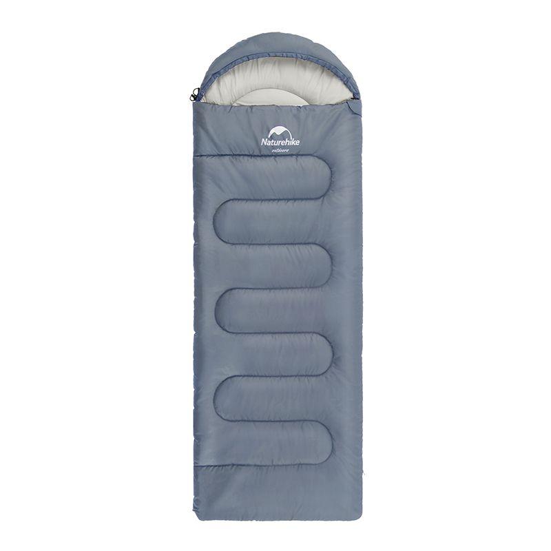 Спальний мішок Naturehike Y150L NH21MSD08, правий, сіро-блакитний фото 1