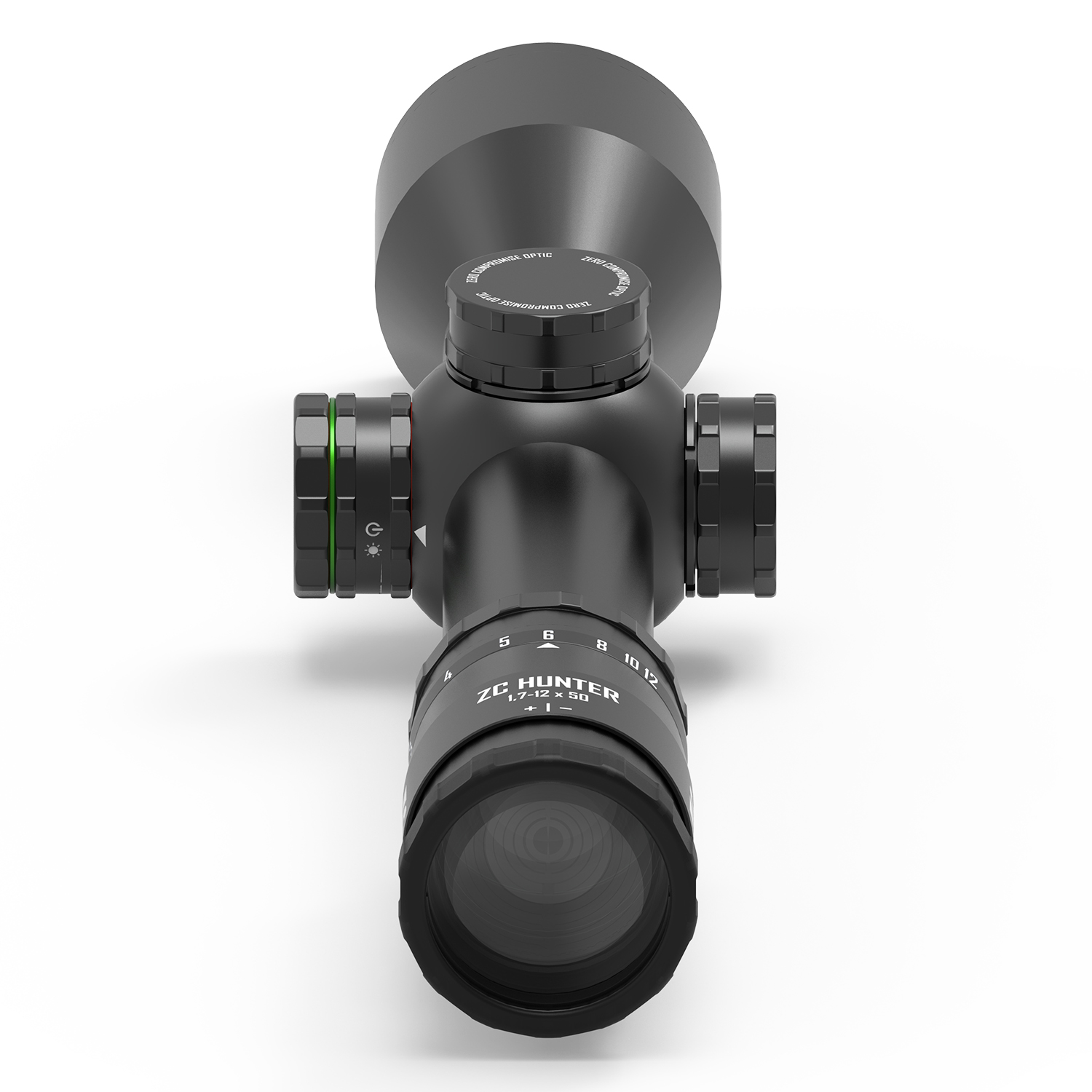 Приціл оптичний ZC Hunter 1.7-12x50 (36 мм) MHR SFP illum. Ballostikturm фото 4