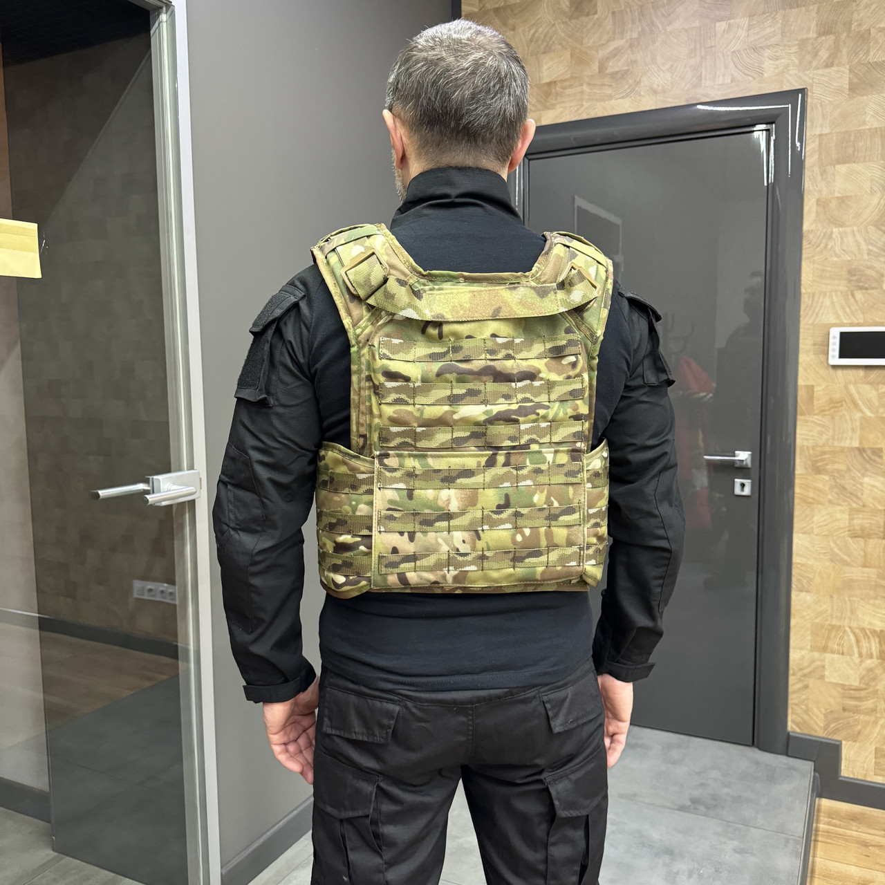 Плитоноска с подсумками и напашником, двойной быстрый сброс, с камербандами, Мультикам, MOLLE, Cordura 1000D фото 5