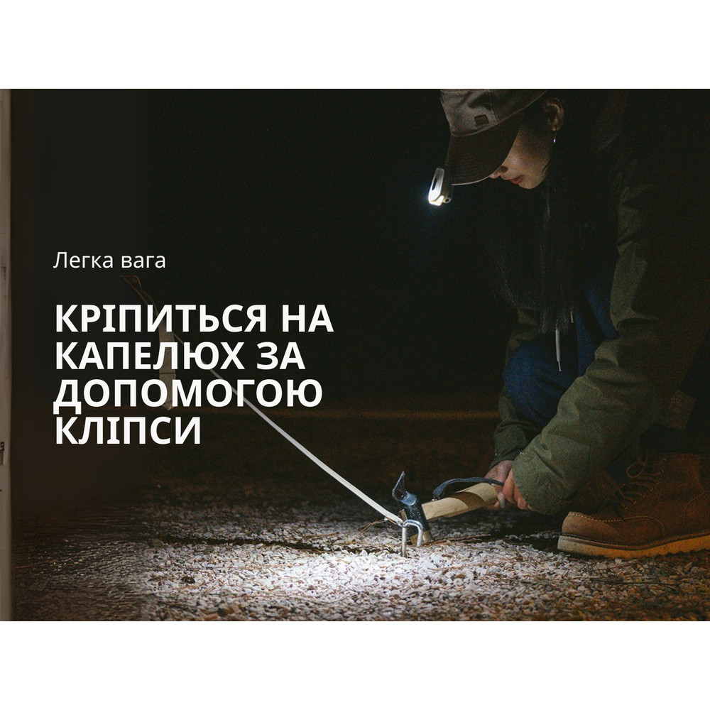 Ліхтар з кліпсою Naturehike NH21ZM013, бежевий фото 7