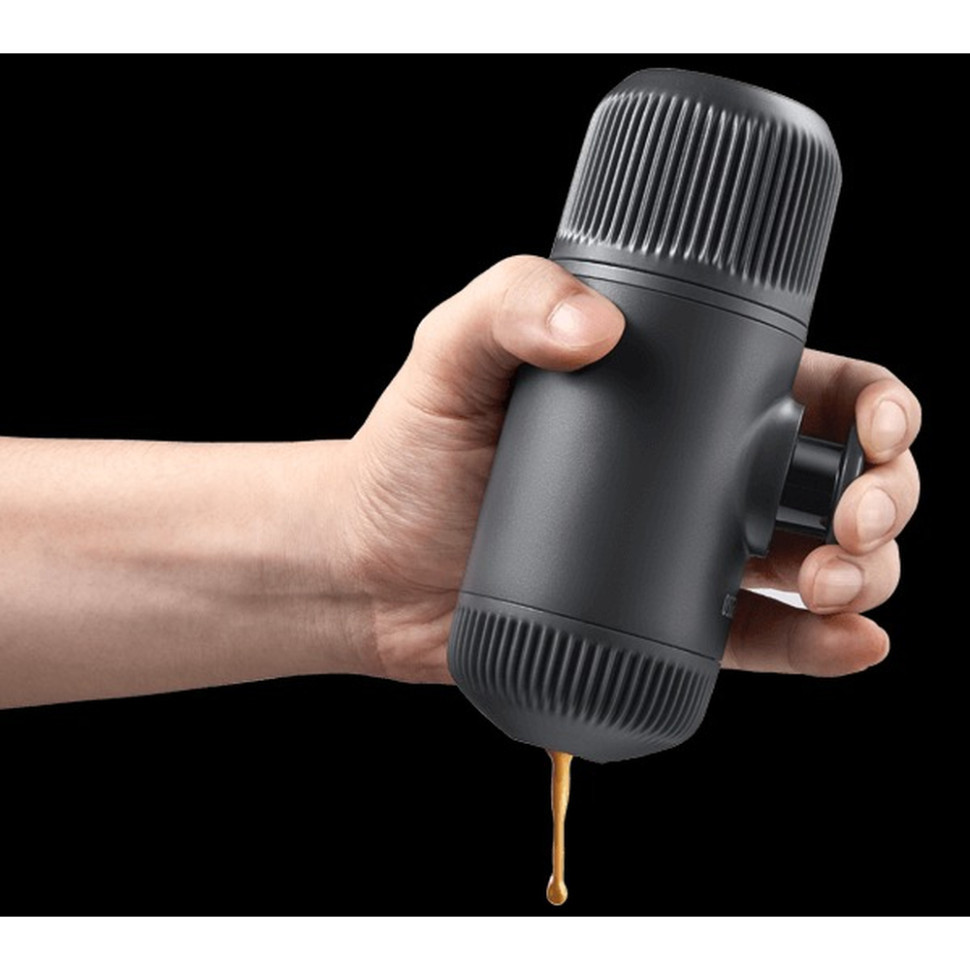Портативна еспресо-кавоварка Wacaco Nanopresso сіра з чохлом фото 8