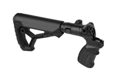 Приклад складной с амортизатором и пистолетним рукояткам FAB для Mossberg 500, черный фото 2