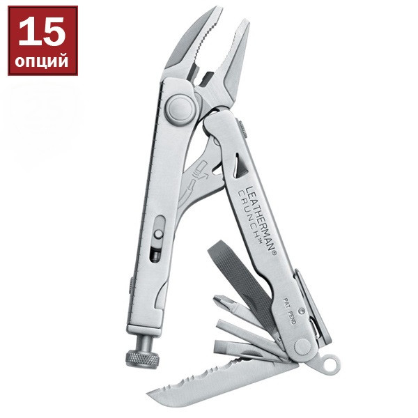 Мультитул LEATHERMAN Crunch шкіряний чохол, картонна коробка фото 1