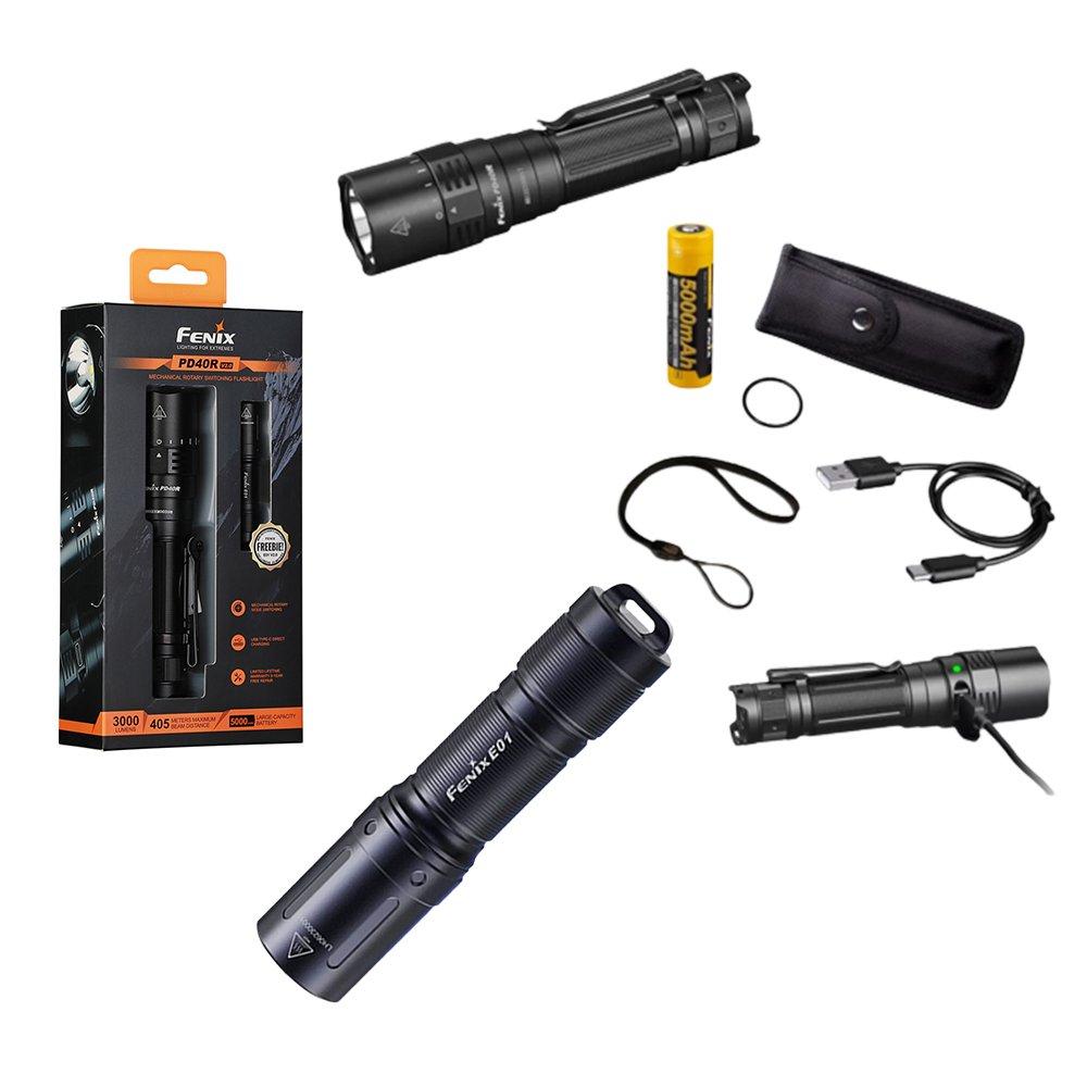 Ліхтар ручний Fenix PD40R V2.0 + подарунок Ліхтар ручний Fenix E01 V2.0 фото 1