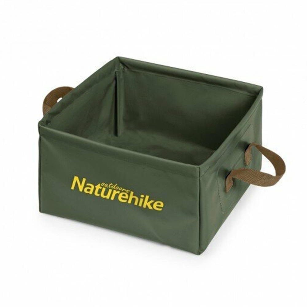 Складаний контейнер для води з ПВХ Naturehike Square bucket 13л army green NH19SJ007 фото 1