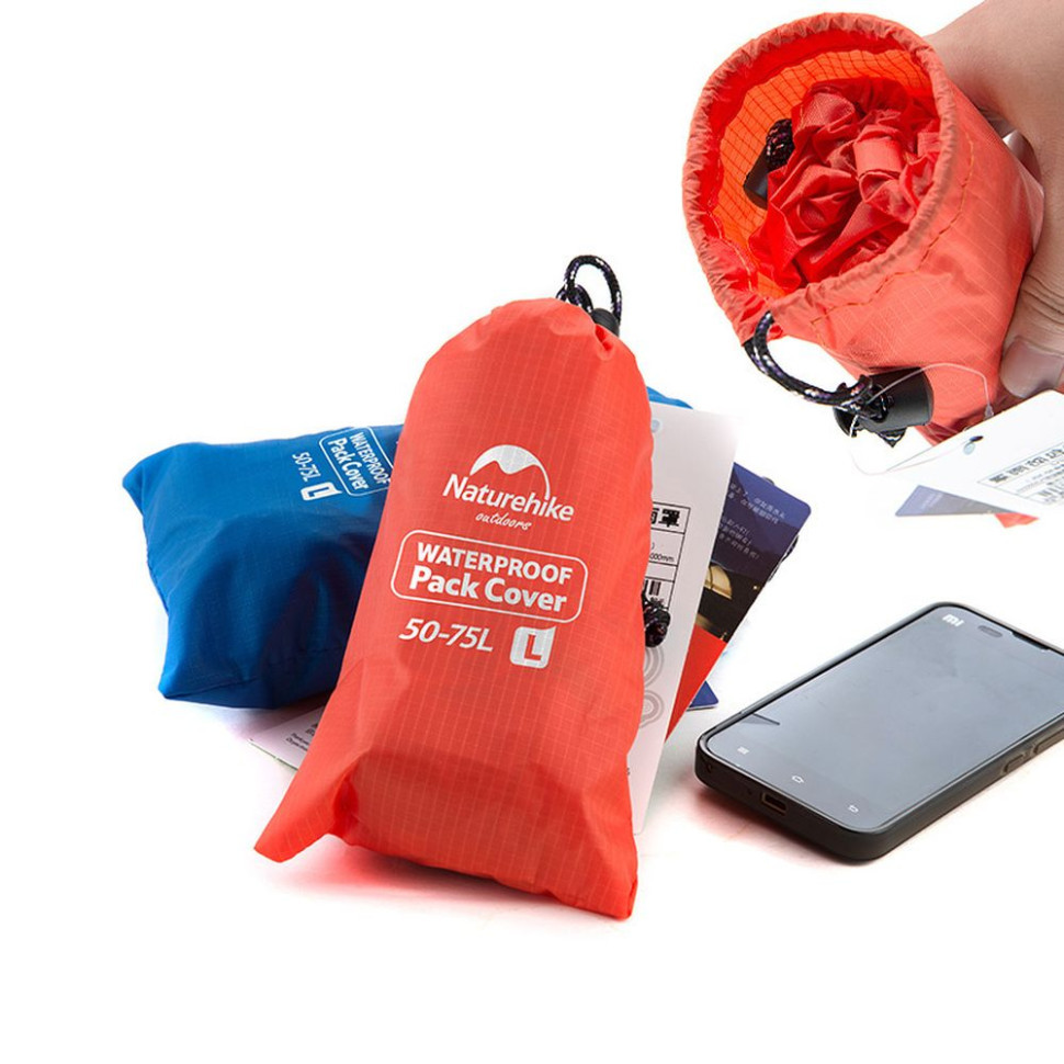 Чохол для рюкзака Naturehike NH15Y001-Z L, 50-70 л, блакитний фото 7