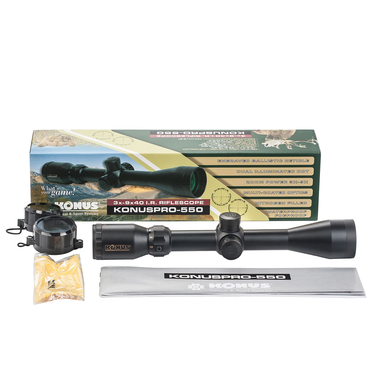 Оптичний приціл KONUS KONUSPRO-550 3-9x40 550 IR фото 4