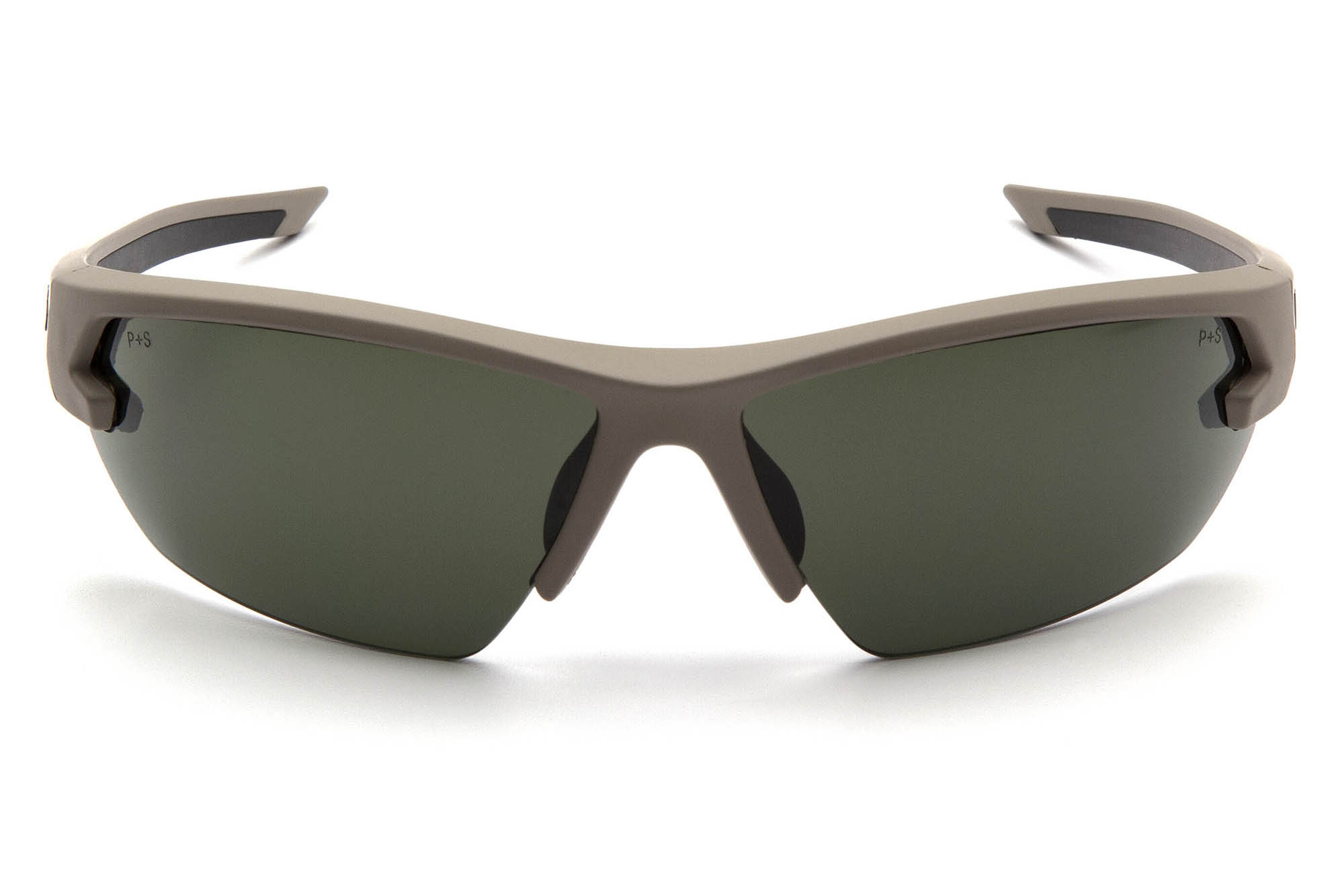 Окуляри захисні відкриті Venture Gear Tactical Semtex 2.0 Tan (forest grey) Anti-Fog, чорно-зелені в пісочній оправі фото 2