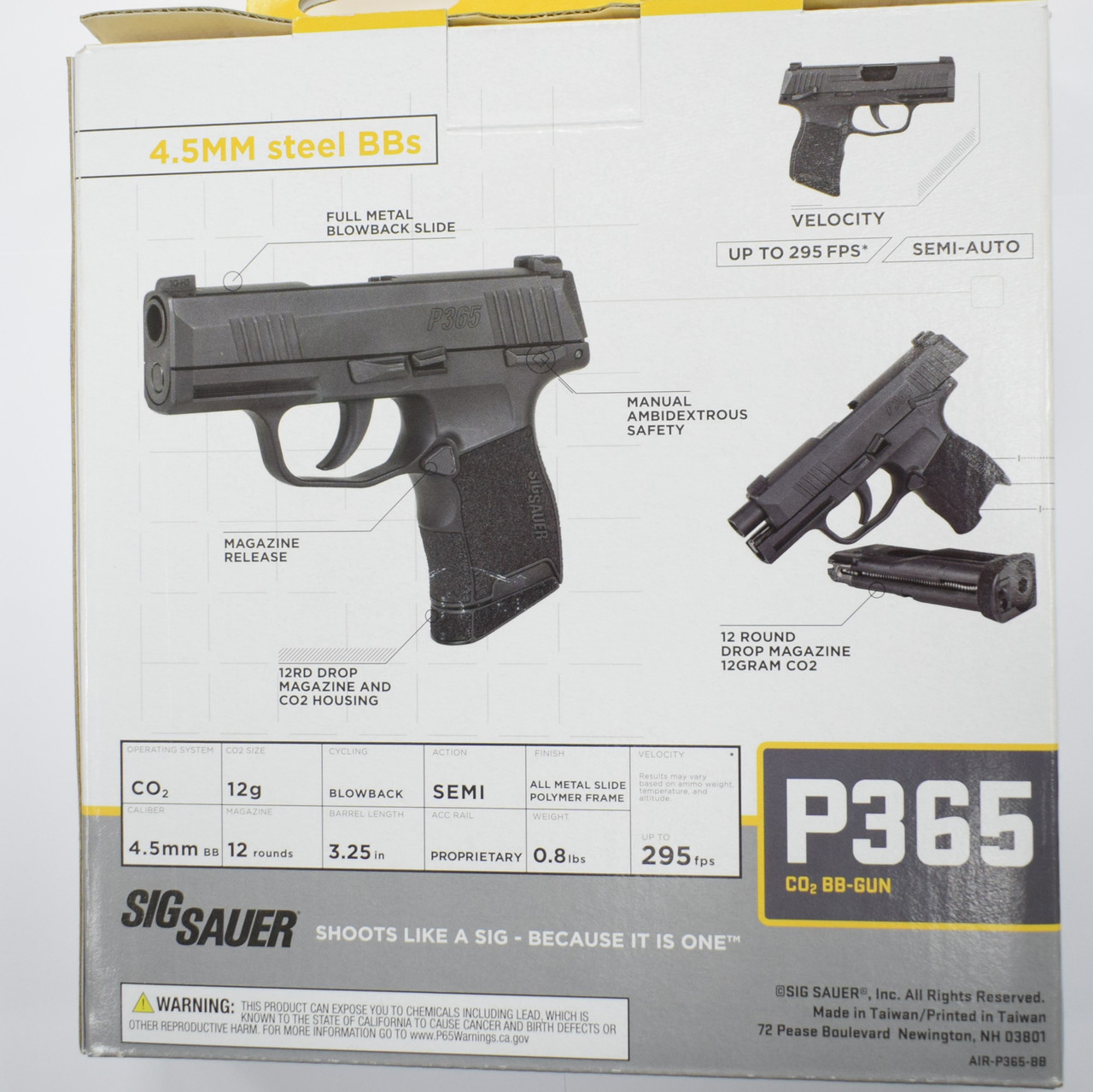 Пістолет Sig Sauer P365 Blowback калібр 4.5 мм фото 8