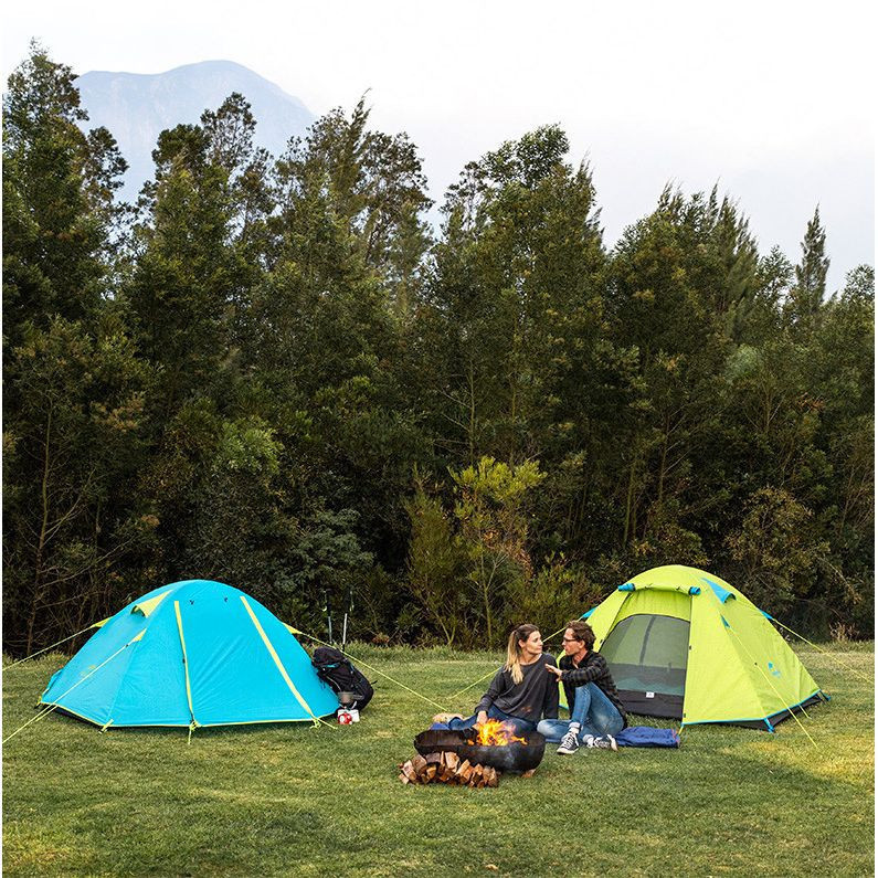 Палатка двухместная Naturehike P-Series NH18Z022-P, 210T/65D, светлая салатная фото 4