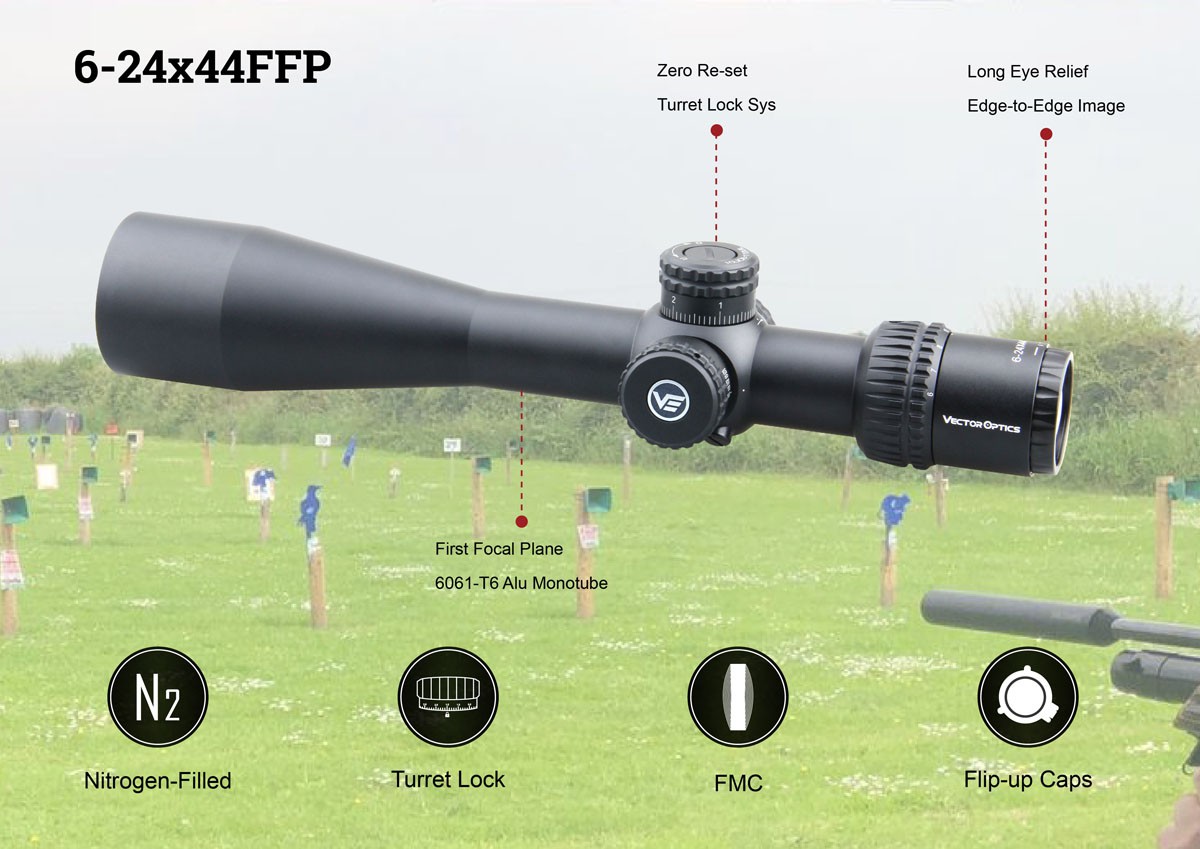 Оптичний приціл Vector Optics Veyron 6-24x44 (30mm) FFP MPR-4 фото 2