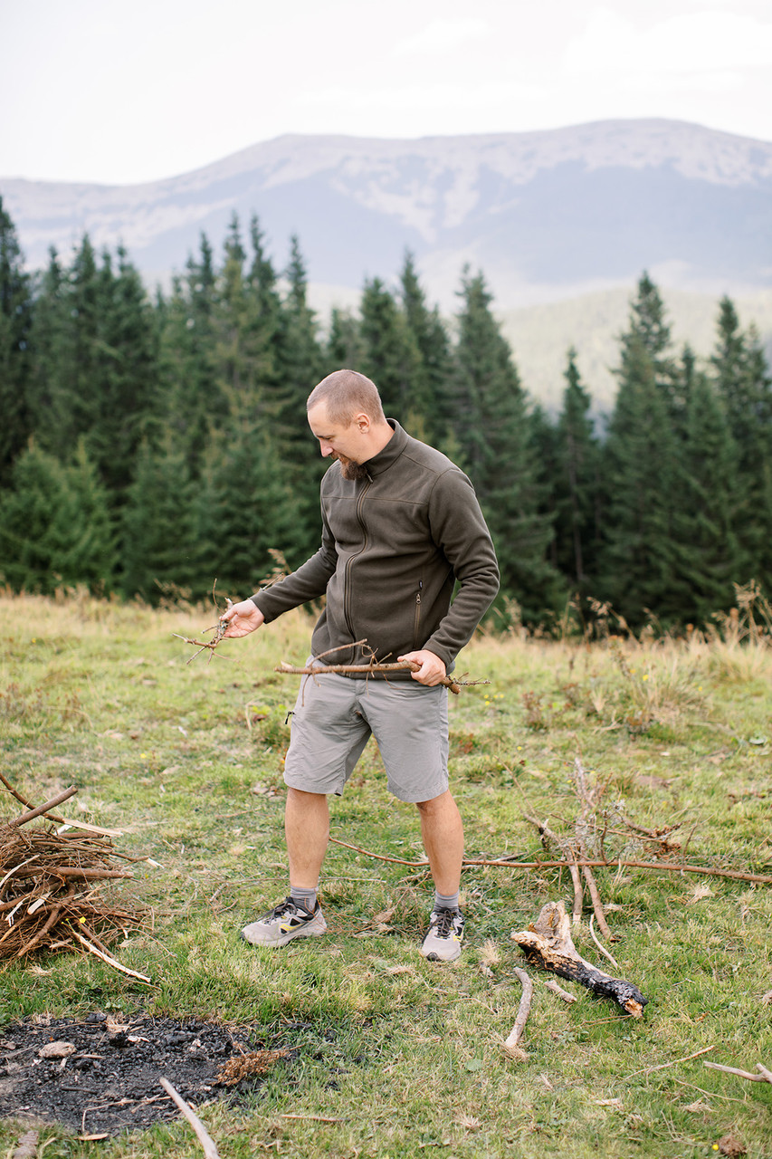 Кофта флисовая Tribe Fleece Jacket Full Zip T-KJ-0011-olive, 50 фото 4