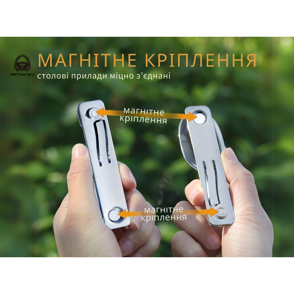 Набор столовых приборов Roxon C2 2 in1 (ложка, вилка), нержавеющая сталь. фото 9