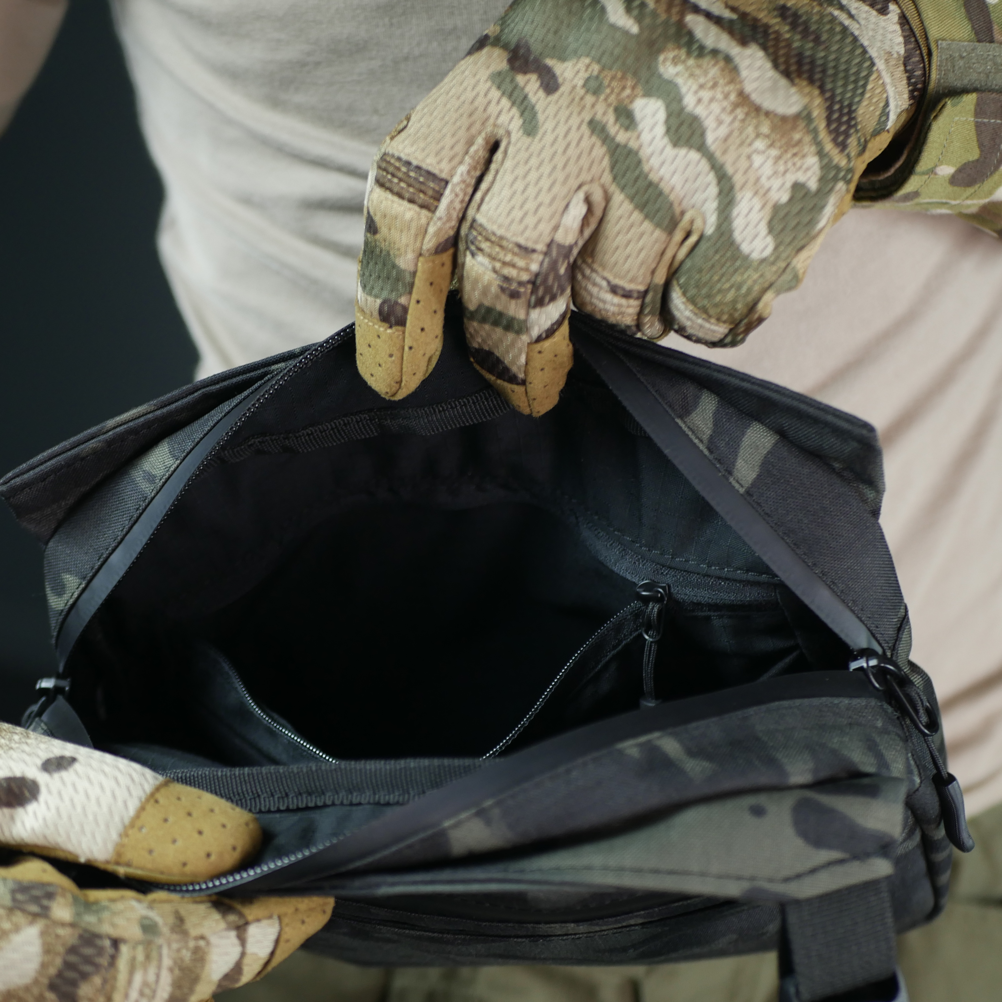 Смарт-сумка через плече Militex Tactic city bag Cordura original USA Чорний Мультикам фото 10