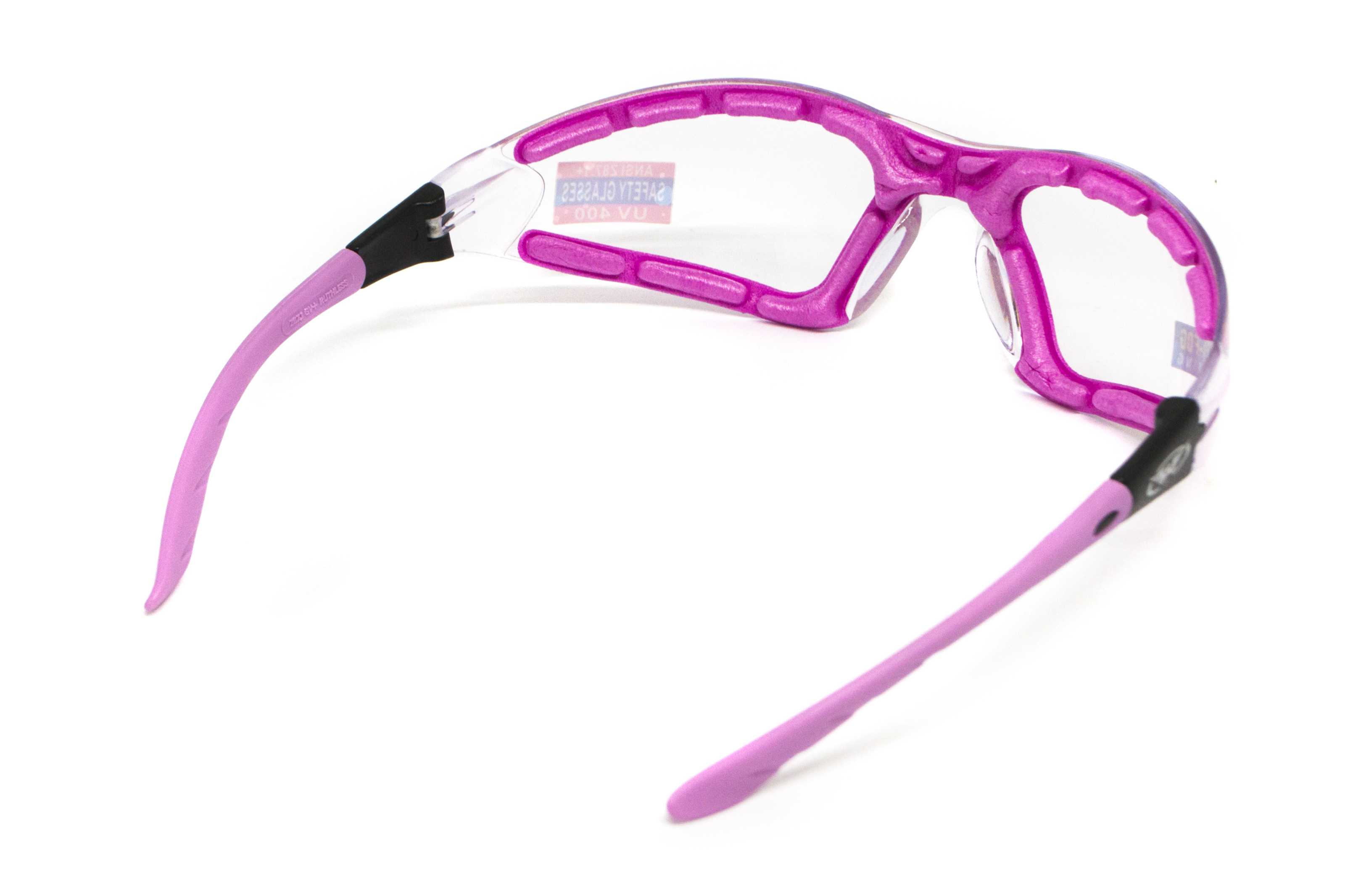 Очки защитные с уплотнителем Global Vision Ruthless Purple (clear) Anti-Fog, прозрачные в фиолетовой оправе фото 4