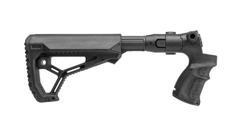 Приклад складной с амортизатором и пистолетним рукояткам FAB для Mossberg 500, черный фото 5