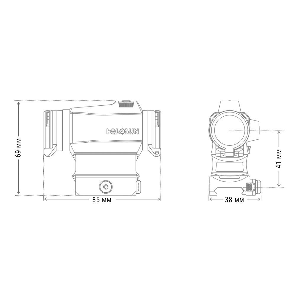 Коліматор HOLOSUN HE515CM-GR фото 7