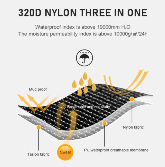 Гамаші Naturehike HJ-X04 Gaiter L 44-46 NH20HJ014 black фото 4