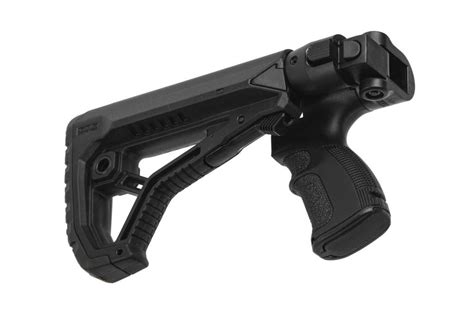 Приклад складной с амортизатором и пистолетним рукояткам FAB для Mossberg 500, черный фото 4