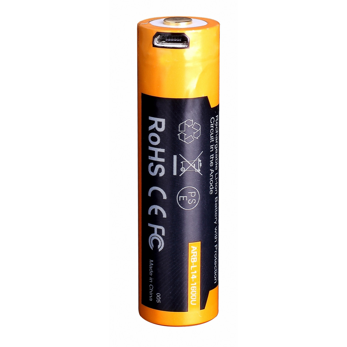 Акумулятор 14500 Fenix ARB-L14-1600U micro usb зарядка фото 5