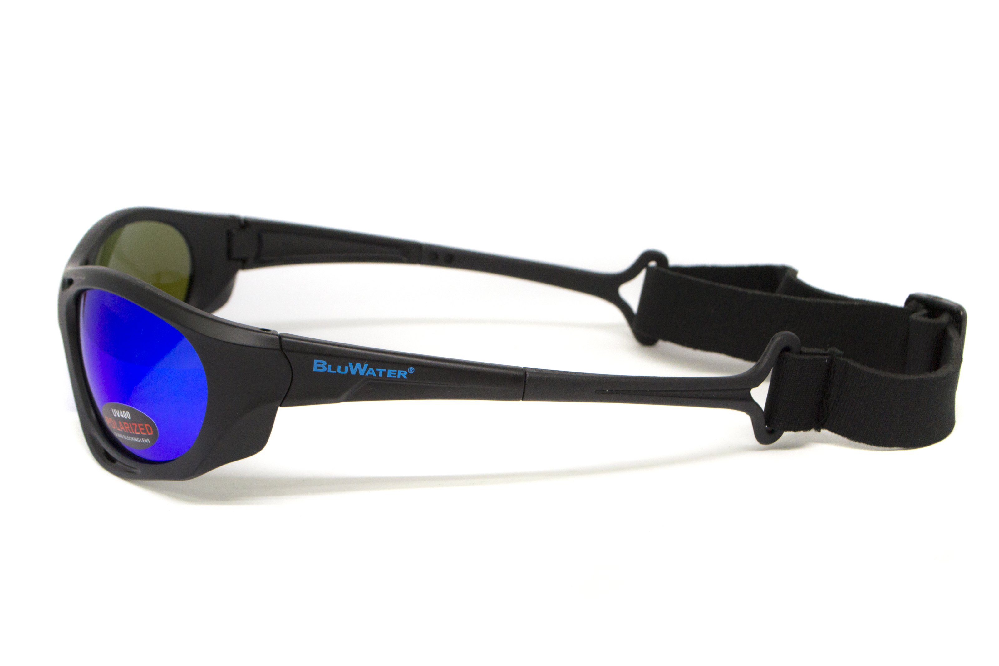 Очки поляризационные BluWater Hydro Polarized (G-Tech™ blue) Anti-Fog, синие зеркальные в  черной оправе фото 6