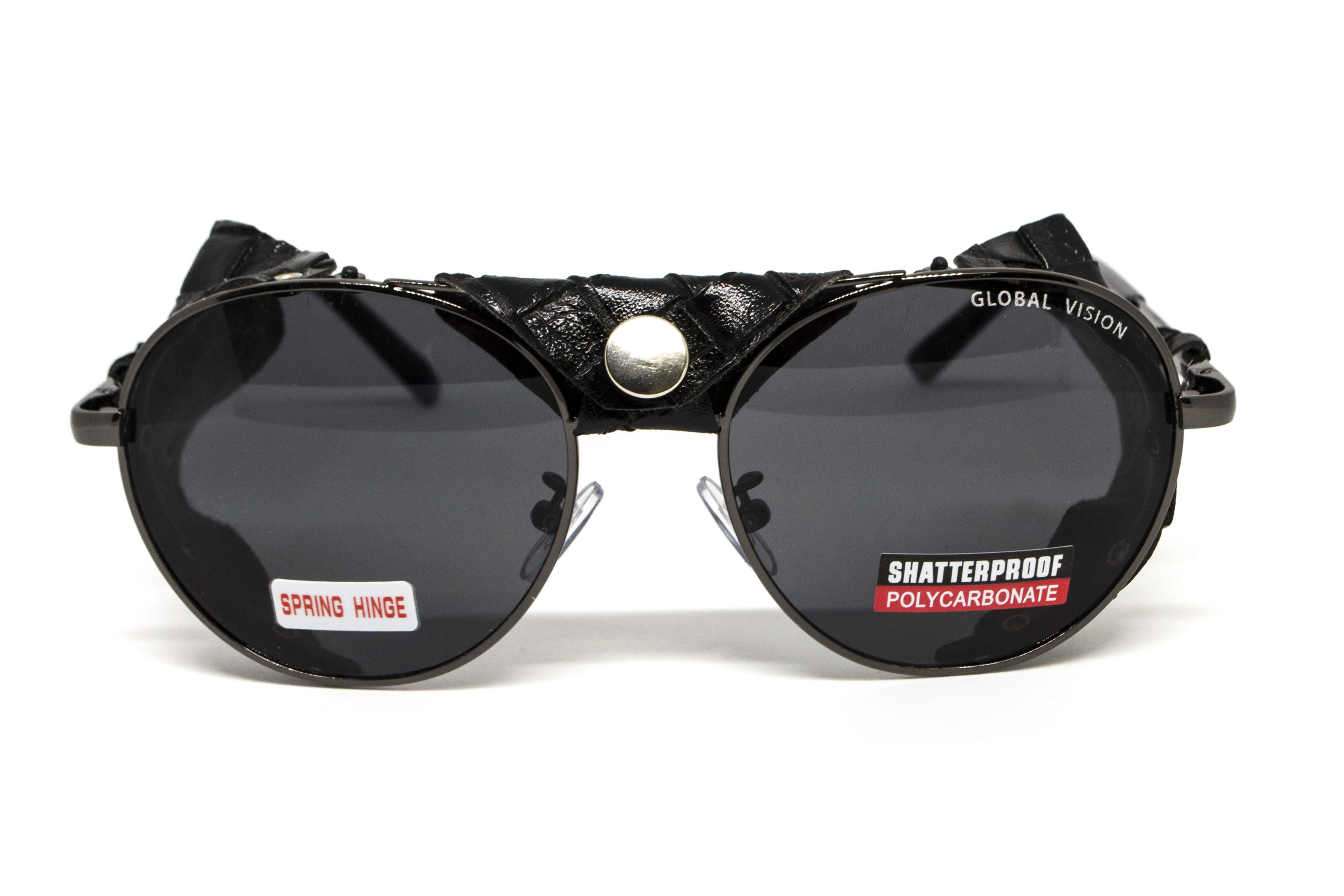 Очки защитные Global Vision Aviator-5 GunMetal (gray), серые в темной оправе со съёмным уплотнителем из синтетитечской 