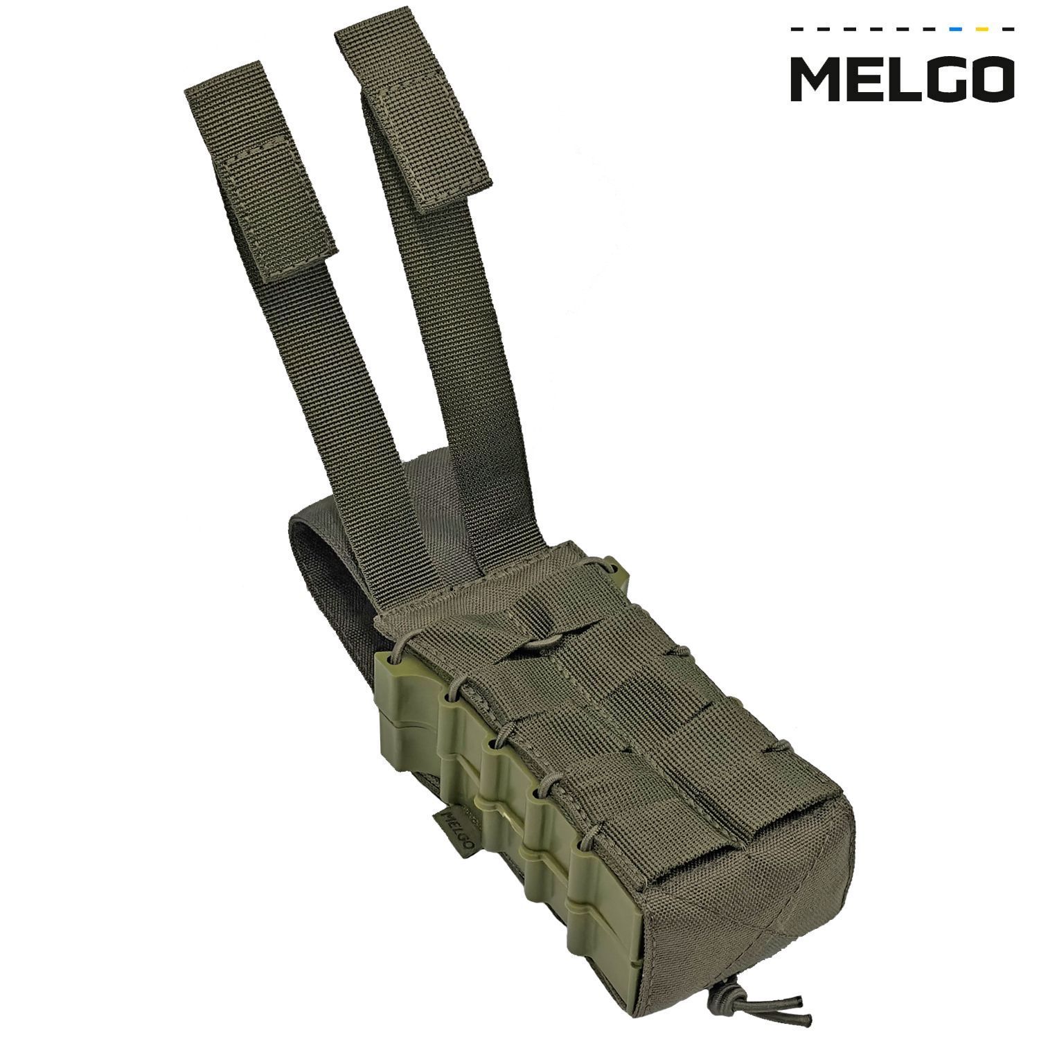 Подсумок на 2 магазины корпусный с клапаном Олива MELGO фото 4