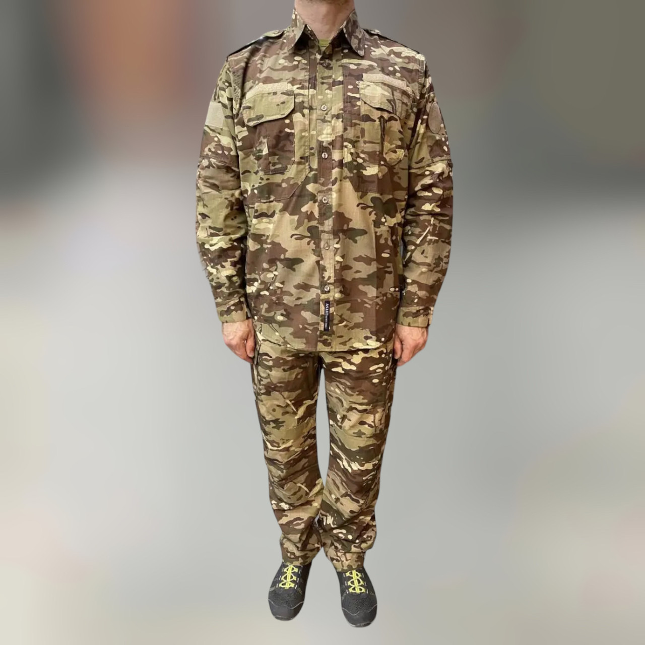 Военная форма (китель и брюки) летняя, Мультикам темная, размер 3XL, летняя тактическая форма для военных фото 1