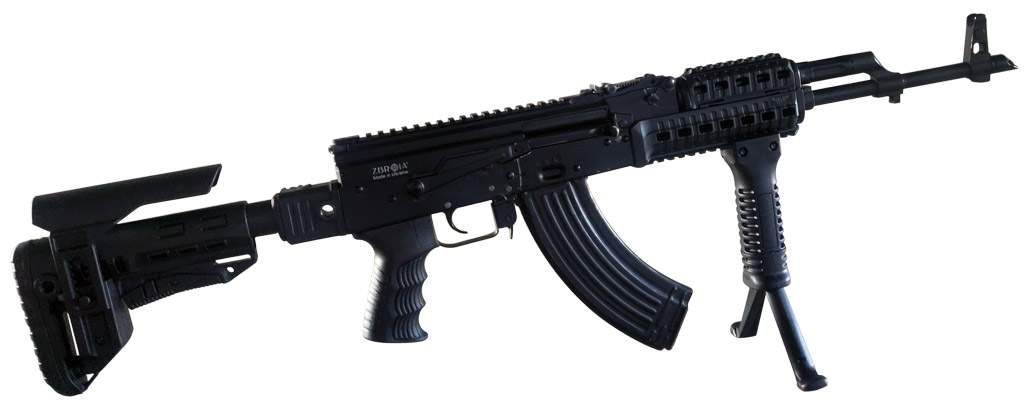 Цівка DLG Tactical для АК-47/74 з 2-ма планками Picatinny + слоти M-LOK (полімер) чорна Z3.5.23.008 фото 6