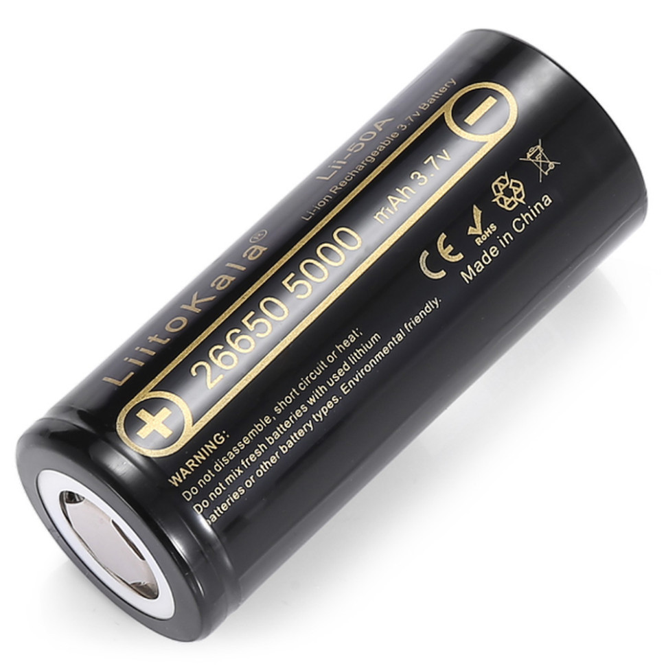 Аккумулятор Liitokala Lii-50A 5000 mAh 20A 26650 Li-ion фото 2