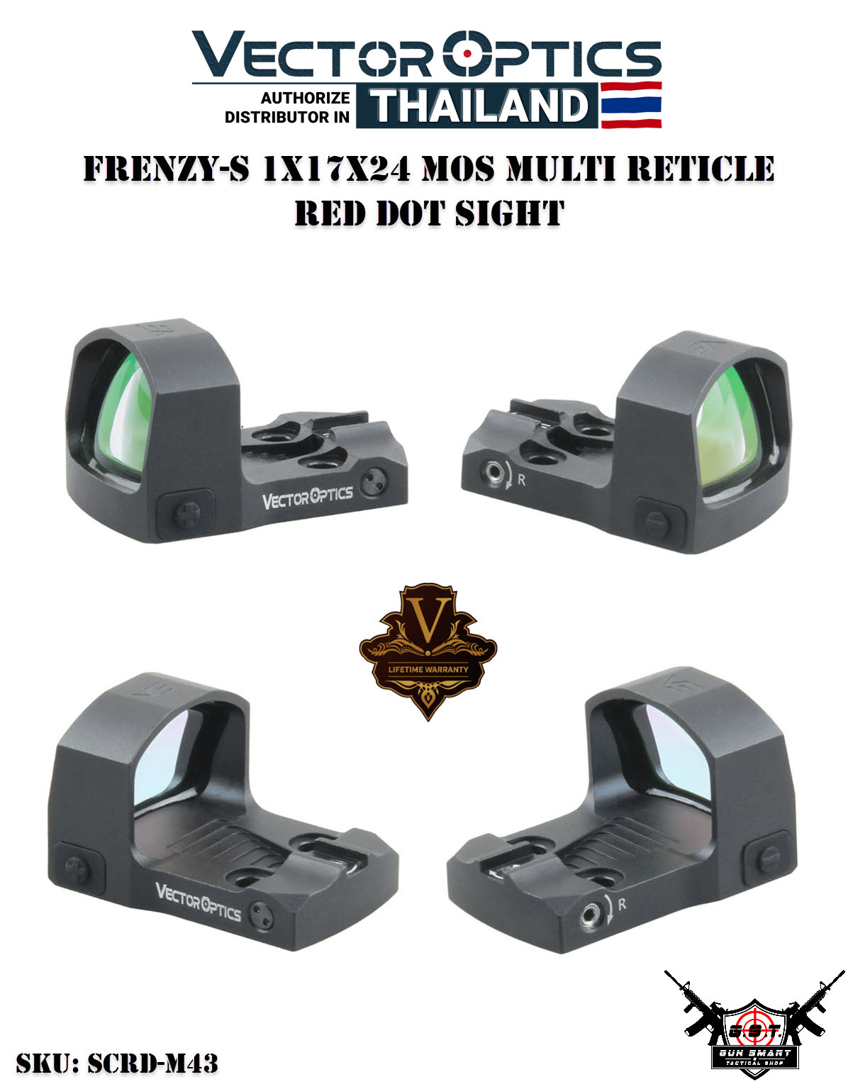 Приціл коліматорний Vector Optics Frenzy-S 1x17x24 MIC 3MOA MGT footprint фото 3