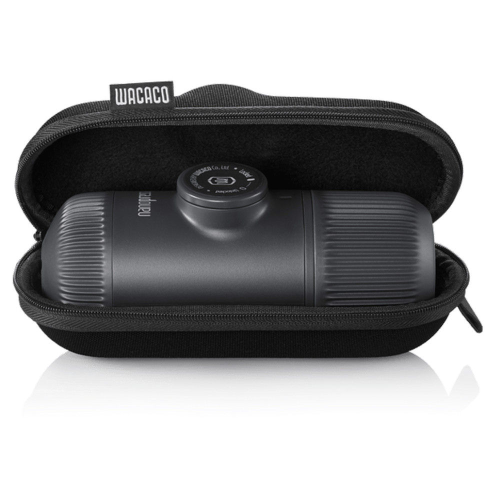 Портативна еспресо-кавоварка Wacaco Nanopresso сіра з чохлом фото 4