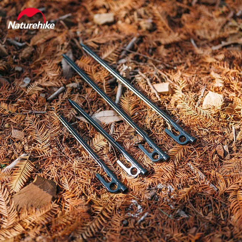 Кілок сталевий Naturehike CNH22ZP018, 20 см, чорний фото 4