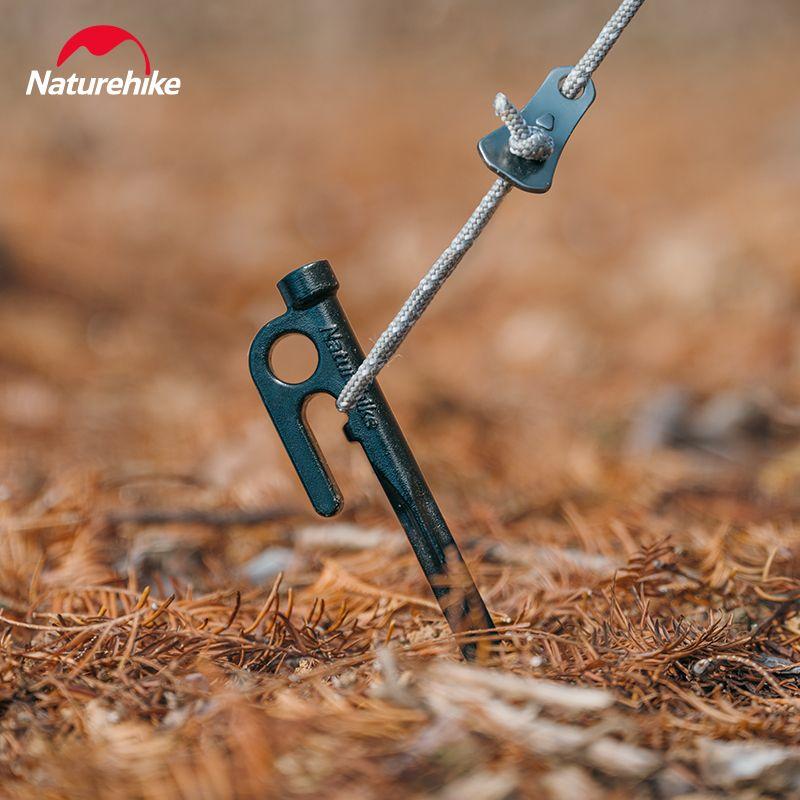 Кілок сталевий Naturehike CNH22ZP018, 20 см, чорний фото 2