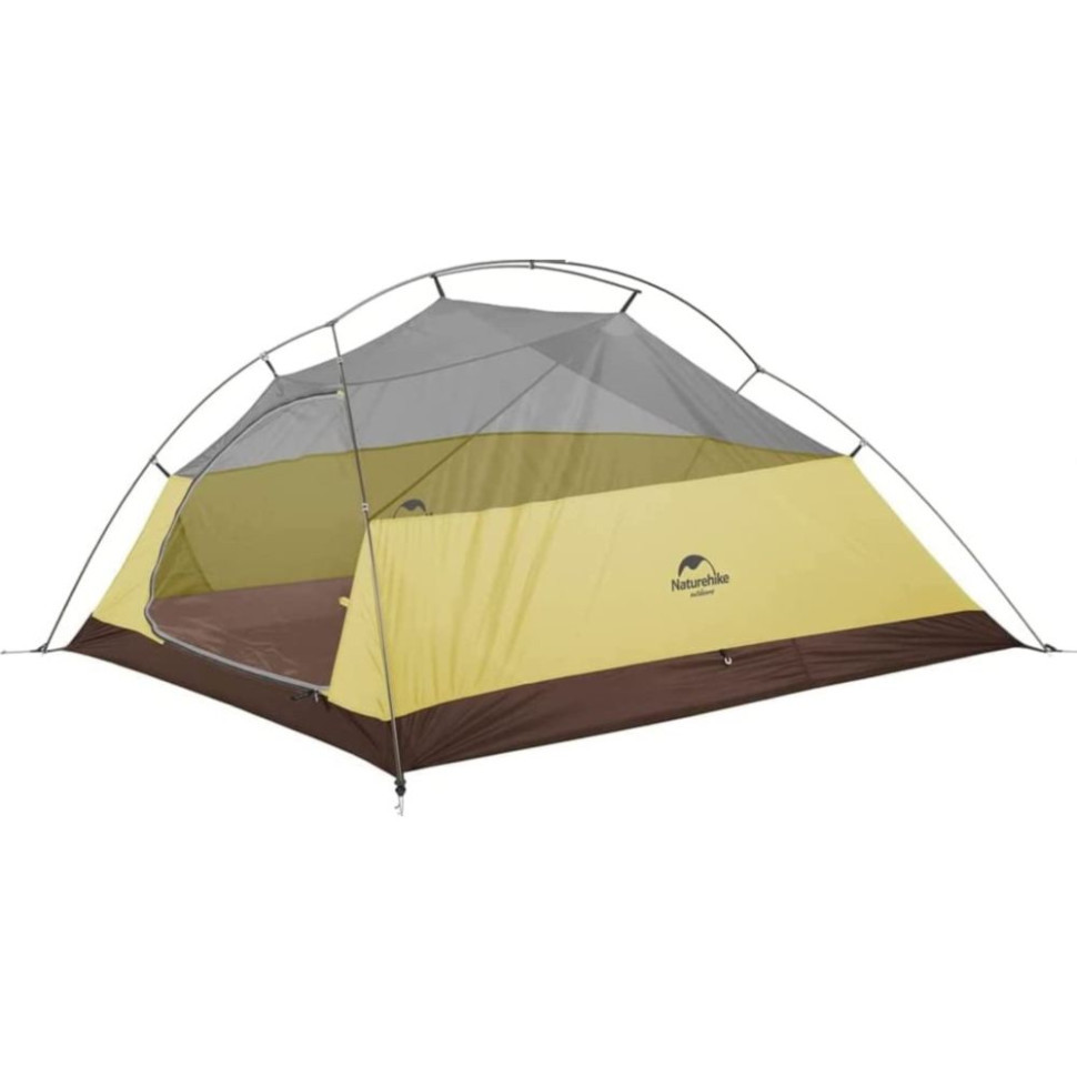 Намет надлегкий тримісний з футпринтом Naturehike Cloud Up 3 Updated NH18T030-T, 20D, темно-зелений фото 2