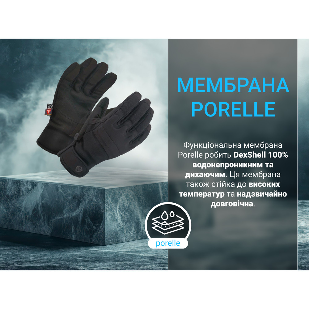 Рукавички водонепроникні Dexshell Arendal Biking Gloves, p-p М, зимові, чорні фото 3