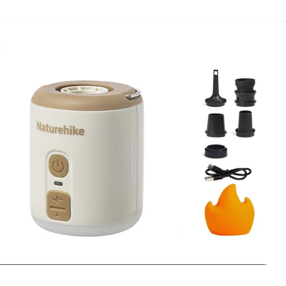 Міні насос - нічник - вентилятор Naturehike CNK2300DQ022, бежевий фото 1