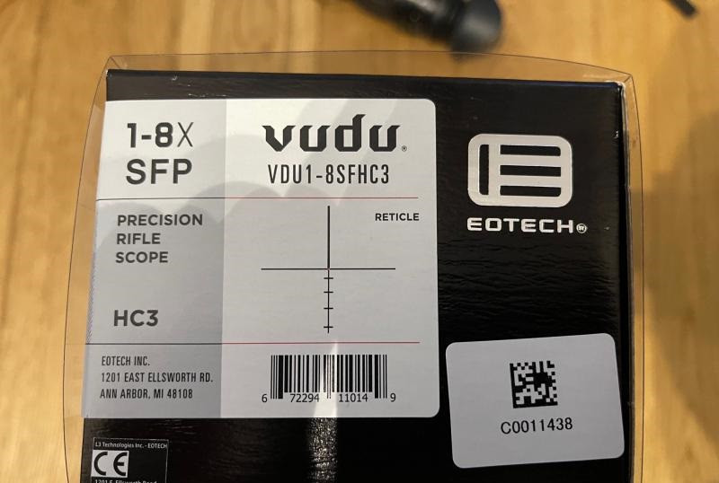 Оптичний приціл EOTECH VUDU 1-8х24 SFP фото 3