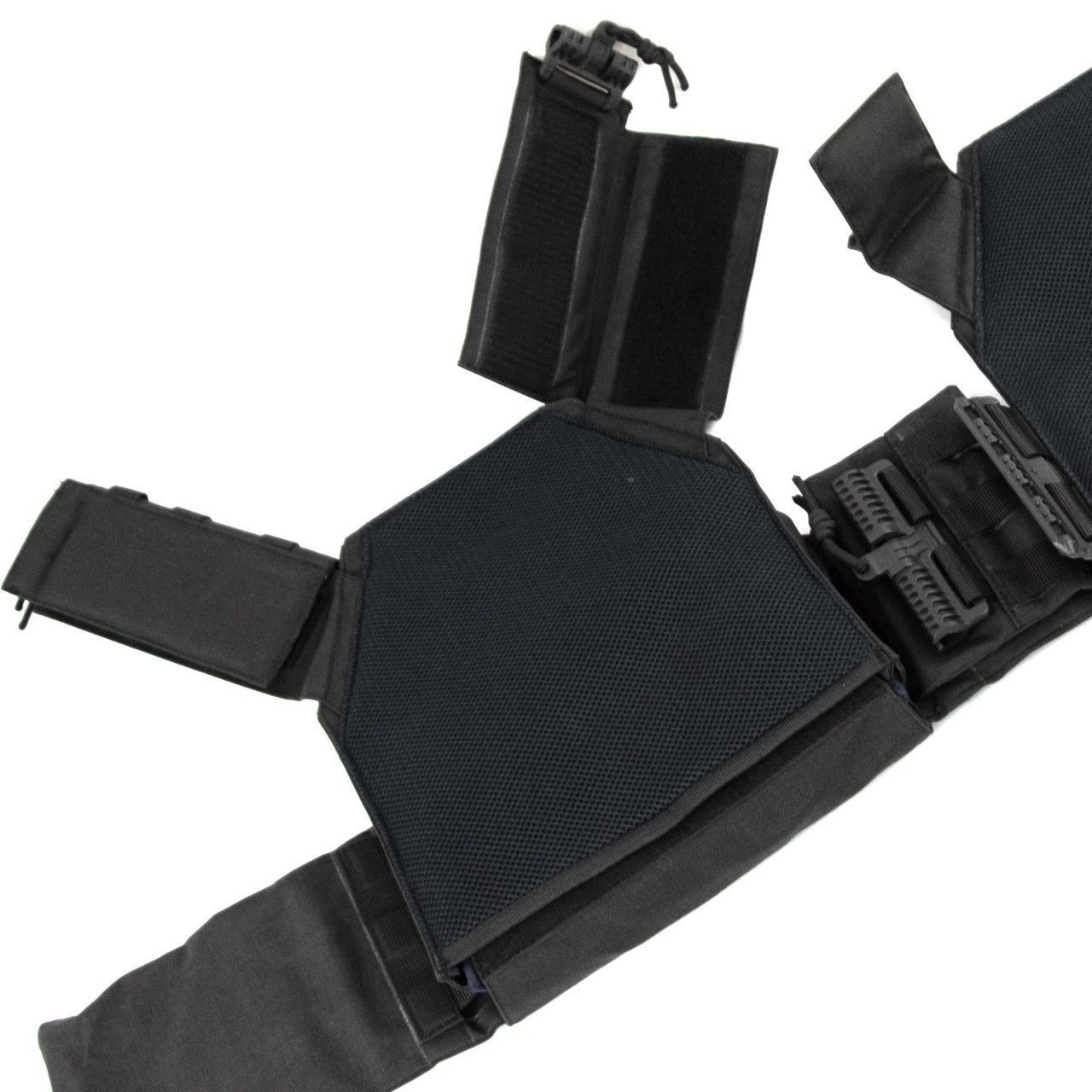 Плитоноска зі швидким скиданням Чорна Cordura 1000 D MELGO фото 3