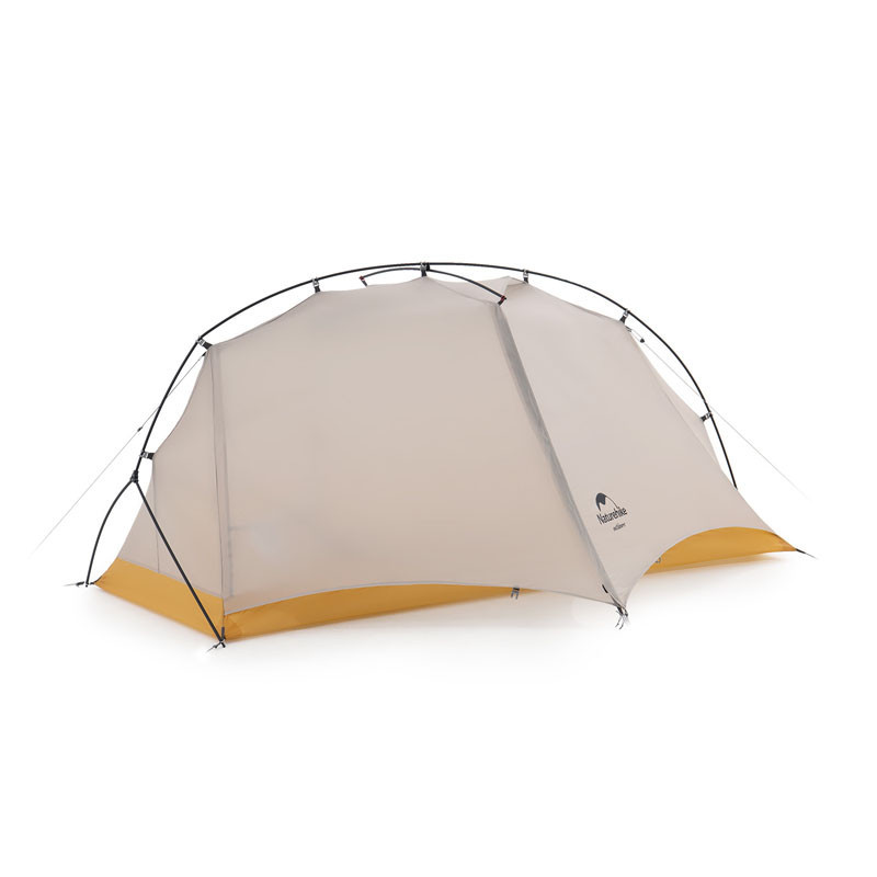Палатка сверхлегкая одноместная Naturehike NH21ZP003, серо-желтая фото 1