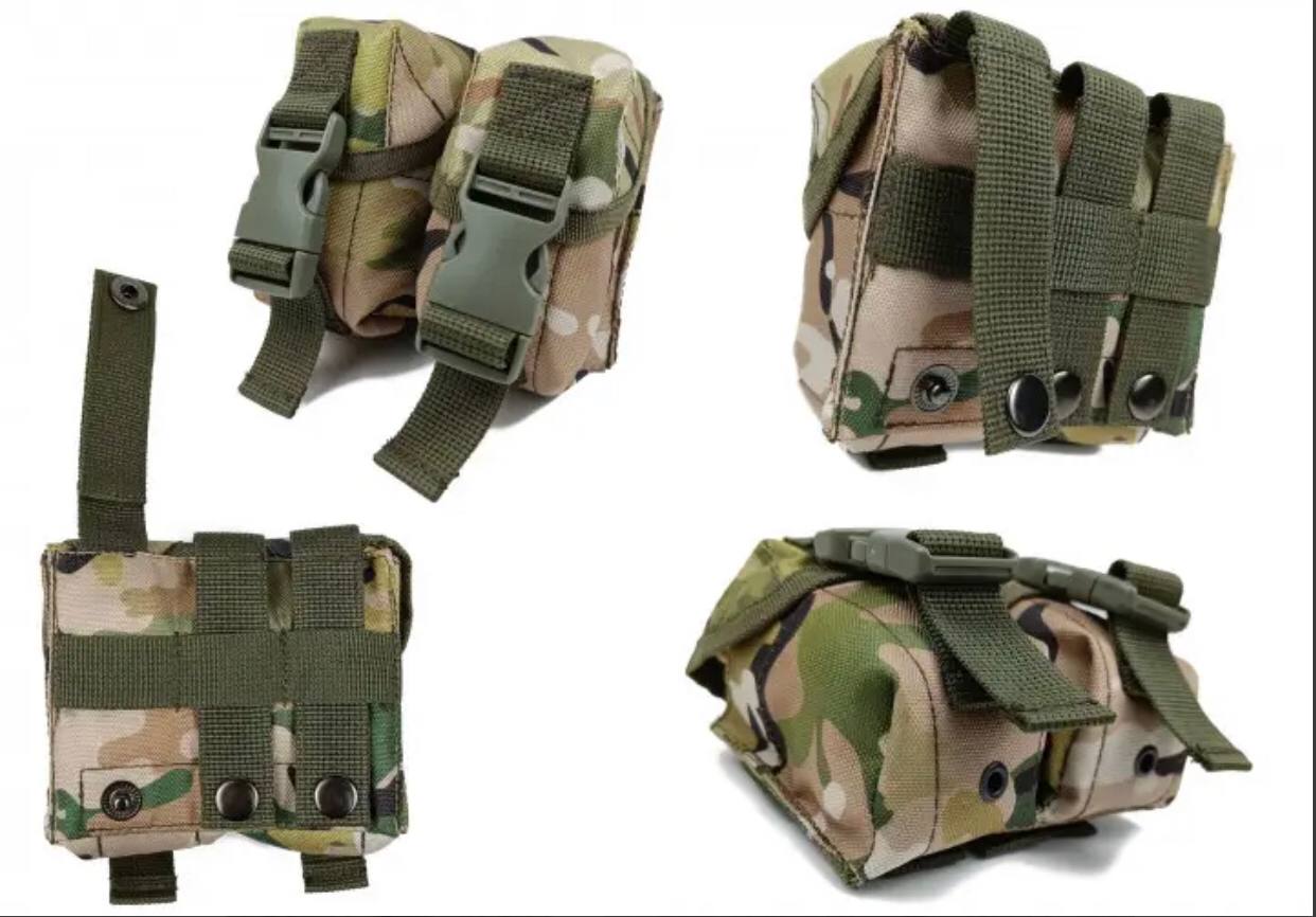 Підсумок гранатний подвійний мультикам (MOLLE, підсумок для гранат на розгрузку, жилет, РПС) фото 2