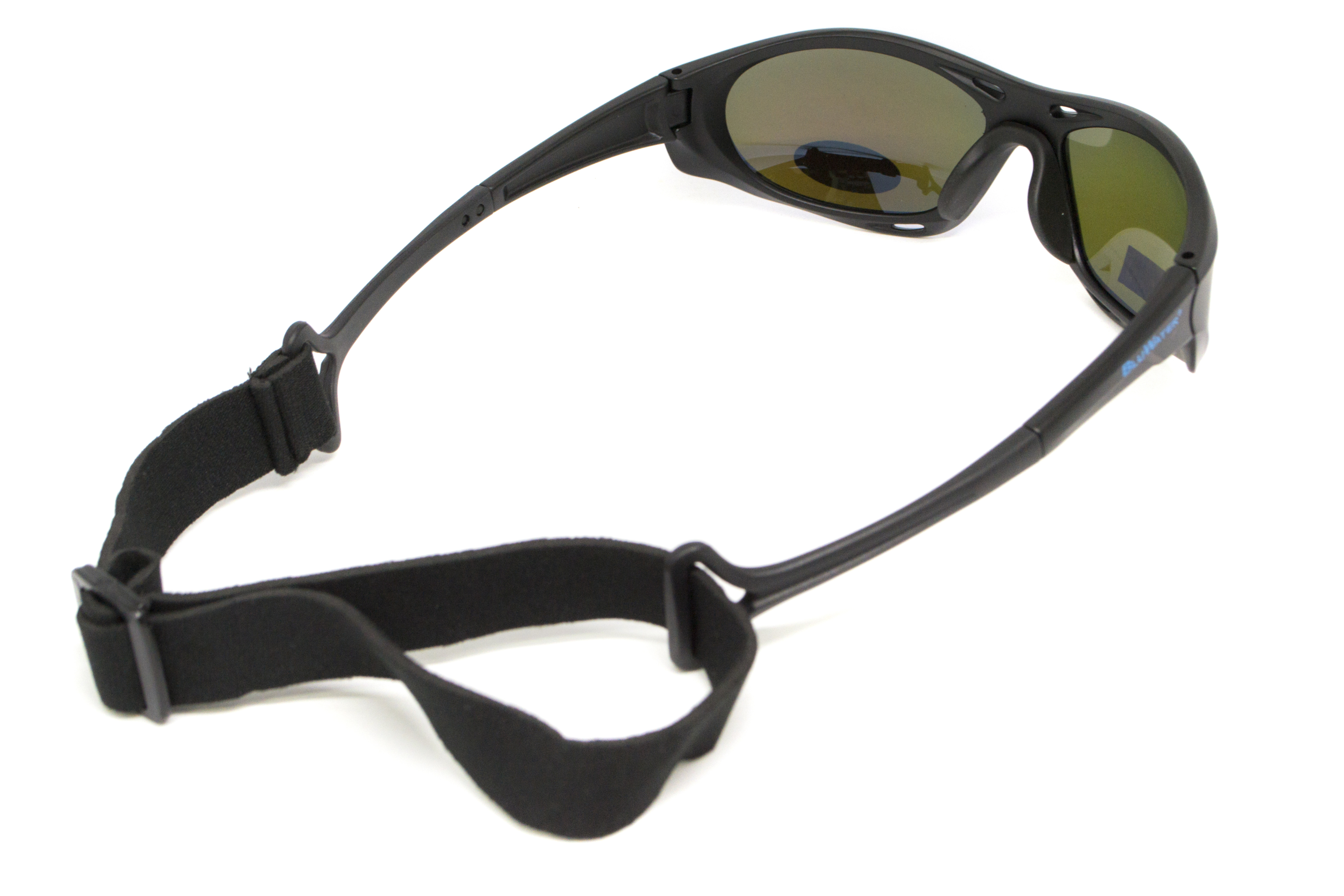 Очки поляризационные BluWater Hydro Polarized (G-Tech™ blue) Anti-Fog, синие зеркальные в  черной оправе фото 3