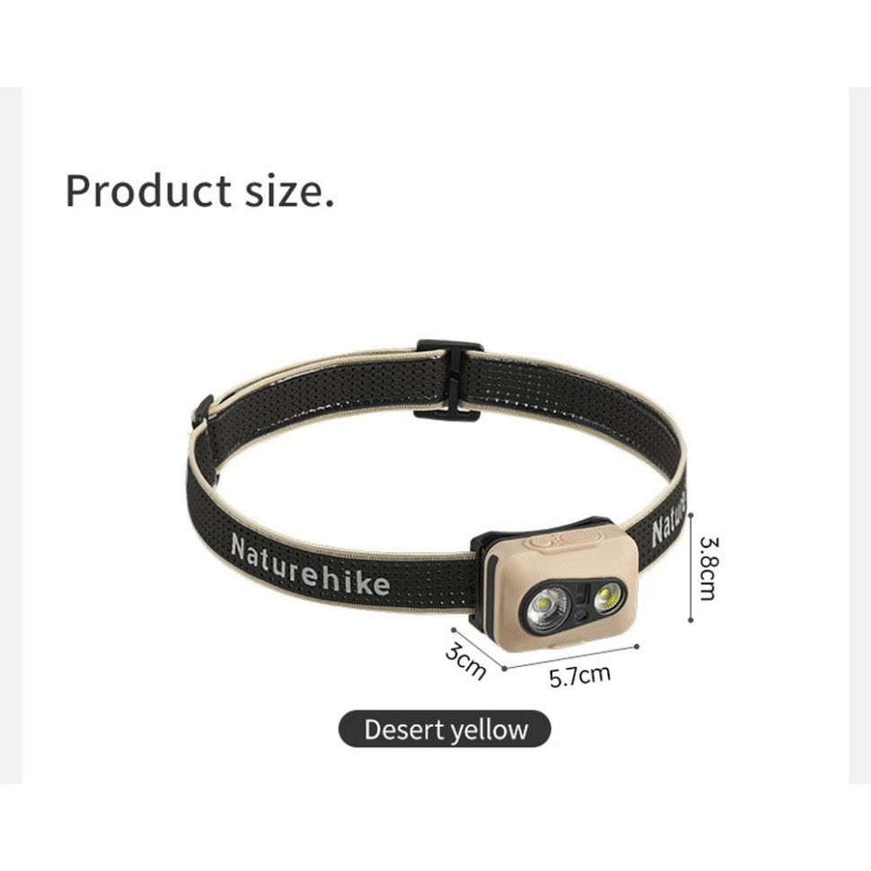 Ліхтар налобний Naturehike CNK2450ZM015, пісочний фото 2