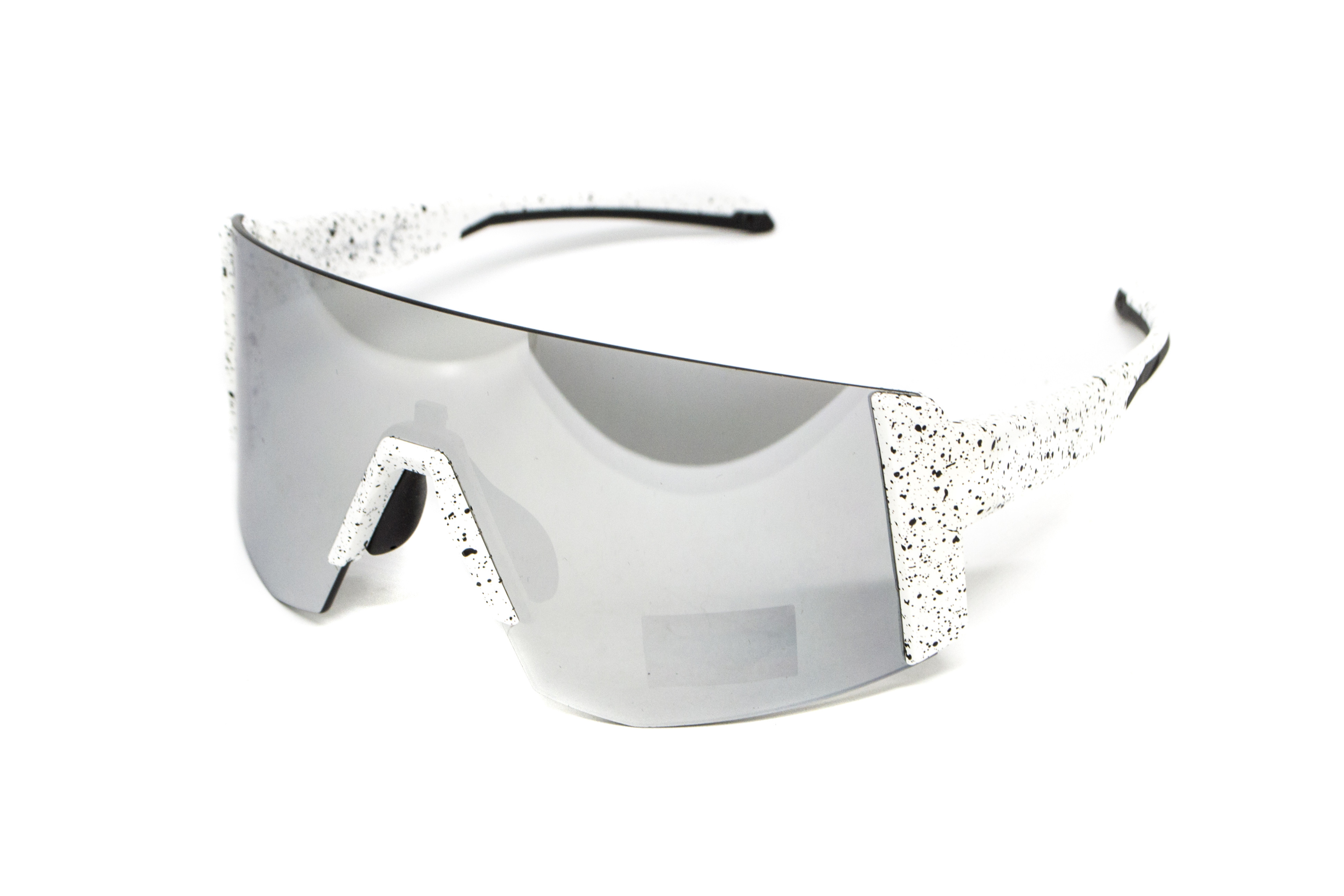 Очки защитные открытые Global Vision Astro+RX White (G-Tech™ silver), зеркальные серые в белой оправе с диоптрической вставкой в комплекте фото 4
