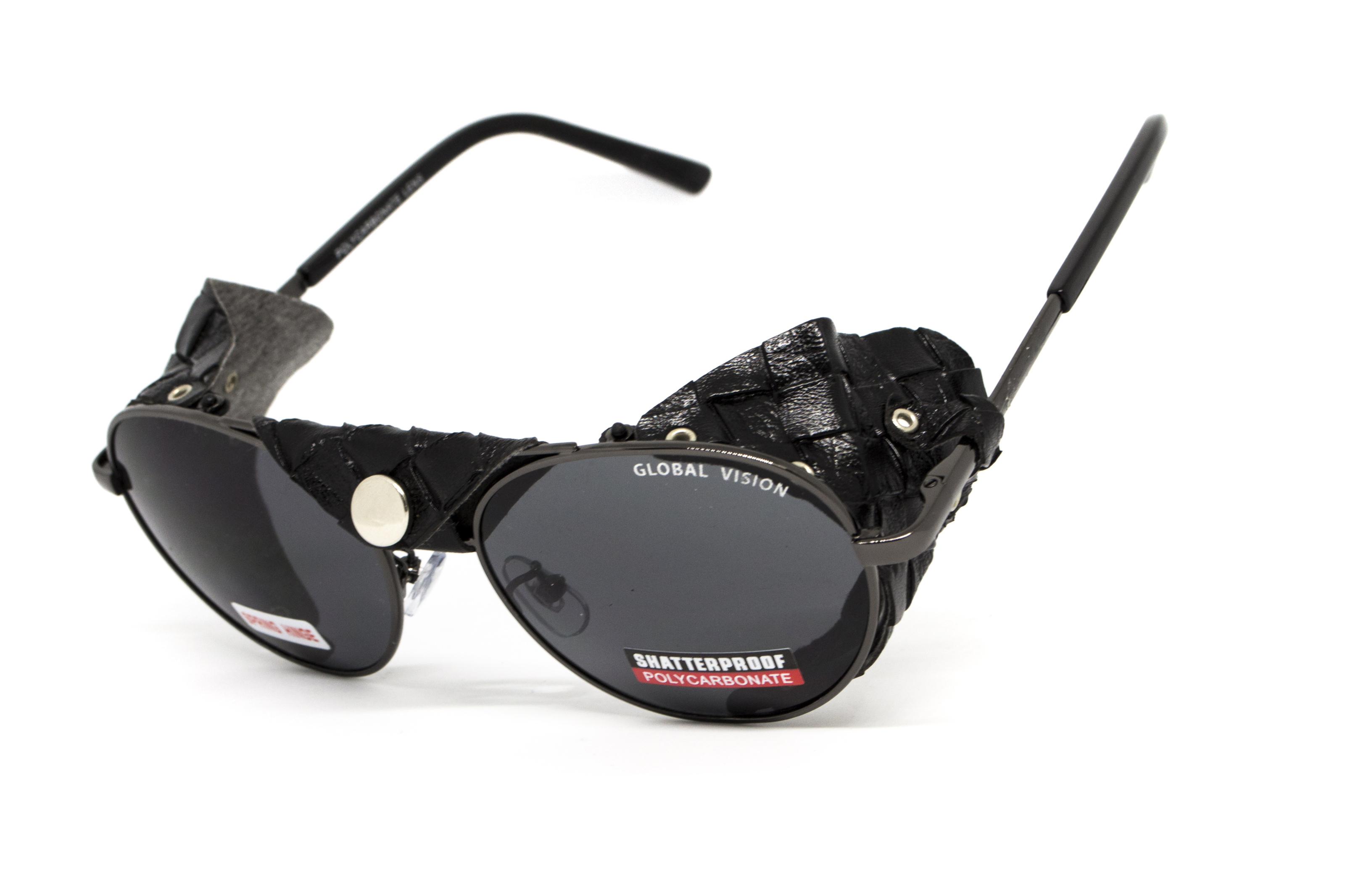 Очки защитные Global Vision Aviator-5 GunMetal (gray), серые в темной оправе со съёмным уплотнителем из синтетитечской 