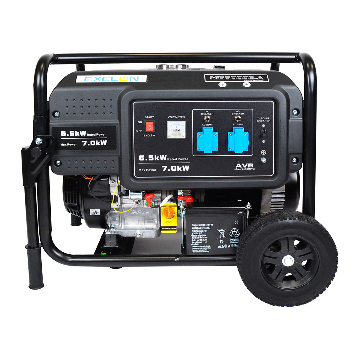 Бензиновий генератор Exelon MB8000E-A - 6.5/7.0 кВт фото 3