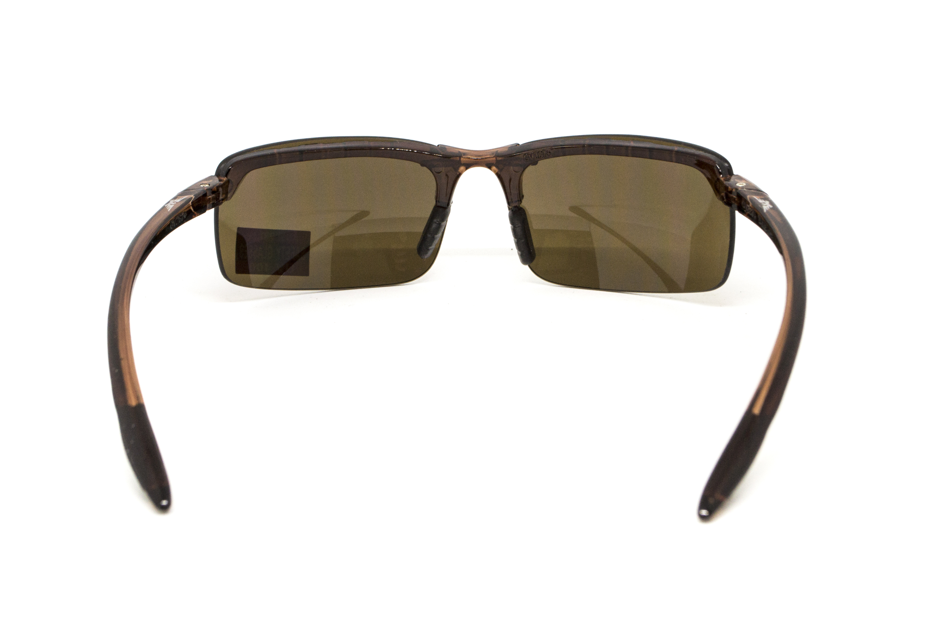 Очки защитные Global Vision Wheelin Crystal Brown (drive mirror), зеркальные коричневые линзы в полупрозрачной коричневой оправе фото 6