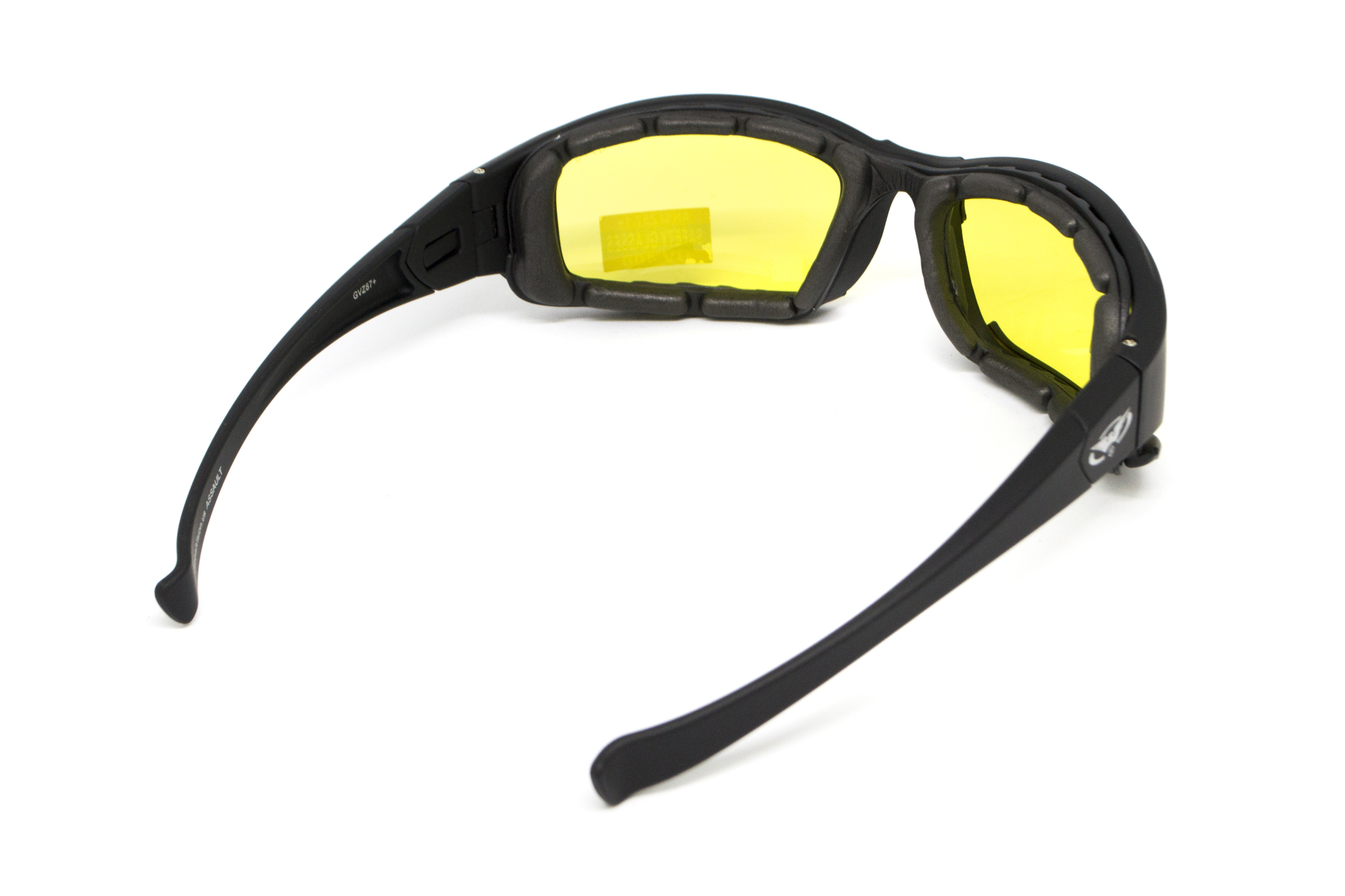 Очки защитные с уплотнителем Global Vision Assault (yellow) Anti-Fog, желтые фото 8