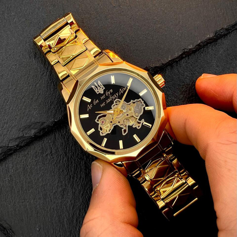 Чоловічий годинник Awarder 024 Не забуду дім Gold-Black фото 2