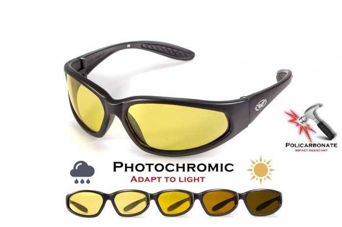 Очки защитные фотохромные Global Vision Hercules-1 Photochromic (yellow) желтые фотохромные фото 1